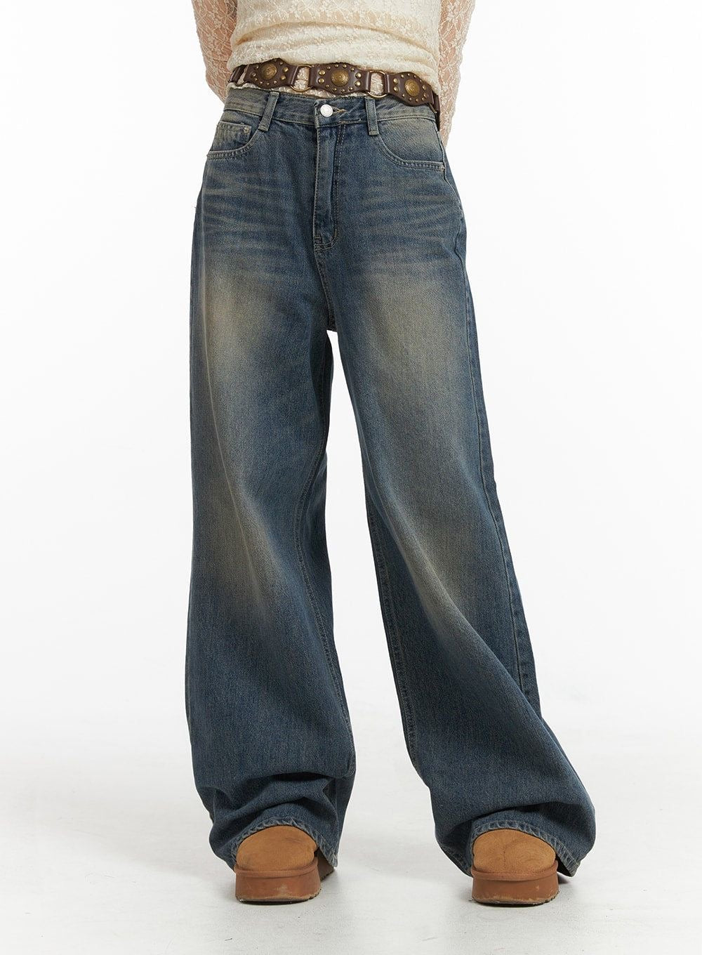 “BLUE ACID” WIDE LEG JEANS