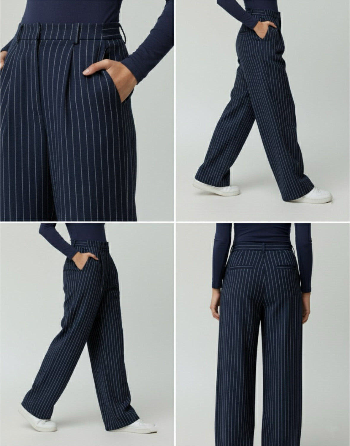 “STRIPES BLUE” cotton trouser