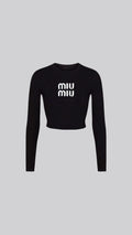 “MiuMiu” Embroidered baby tee
