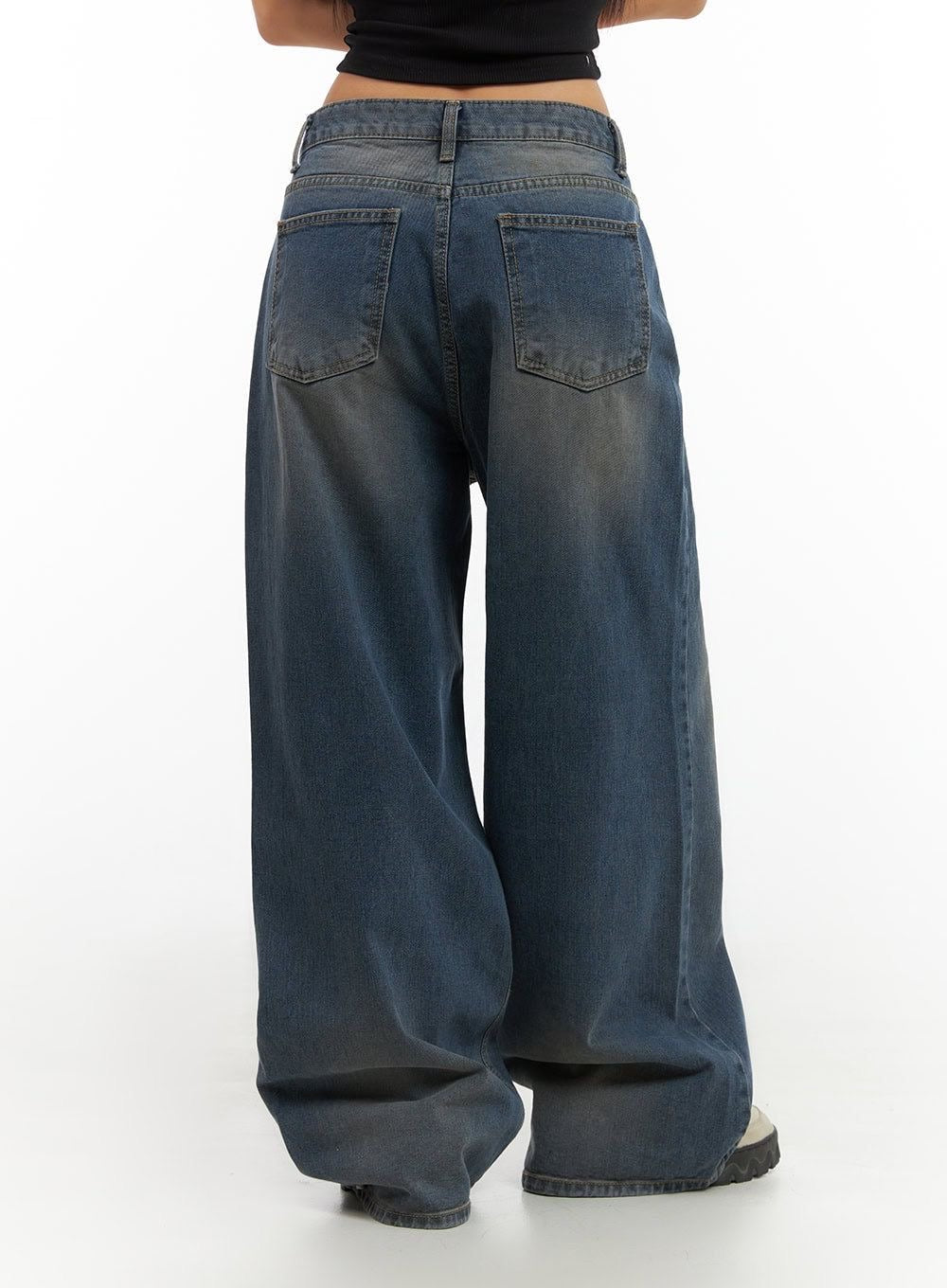 “DARK FADED” BAGGY JEANS