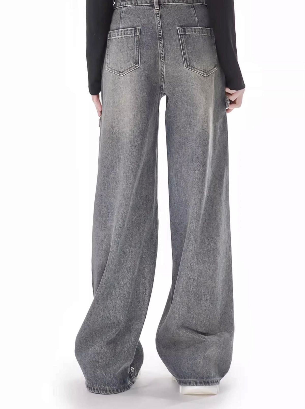 “Charcoal” wide legs jeans