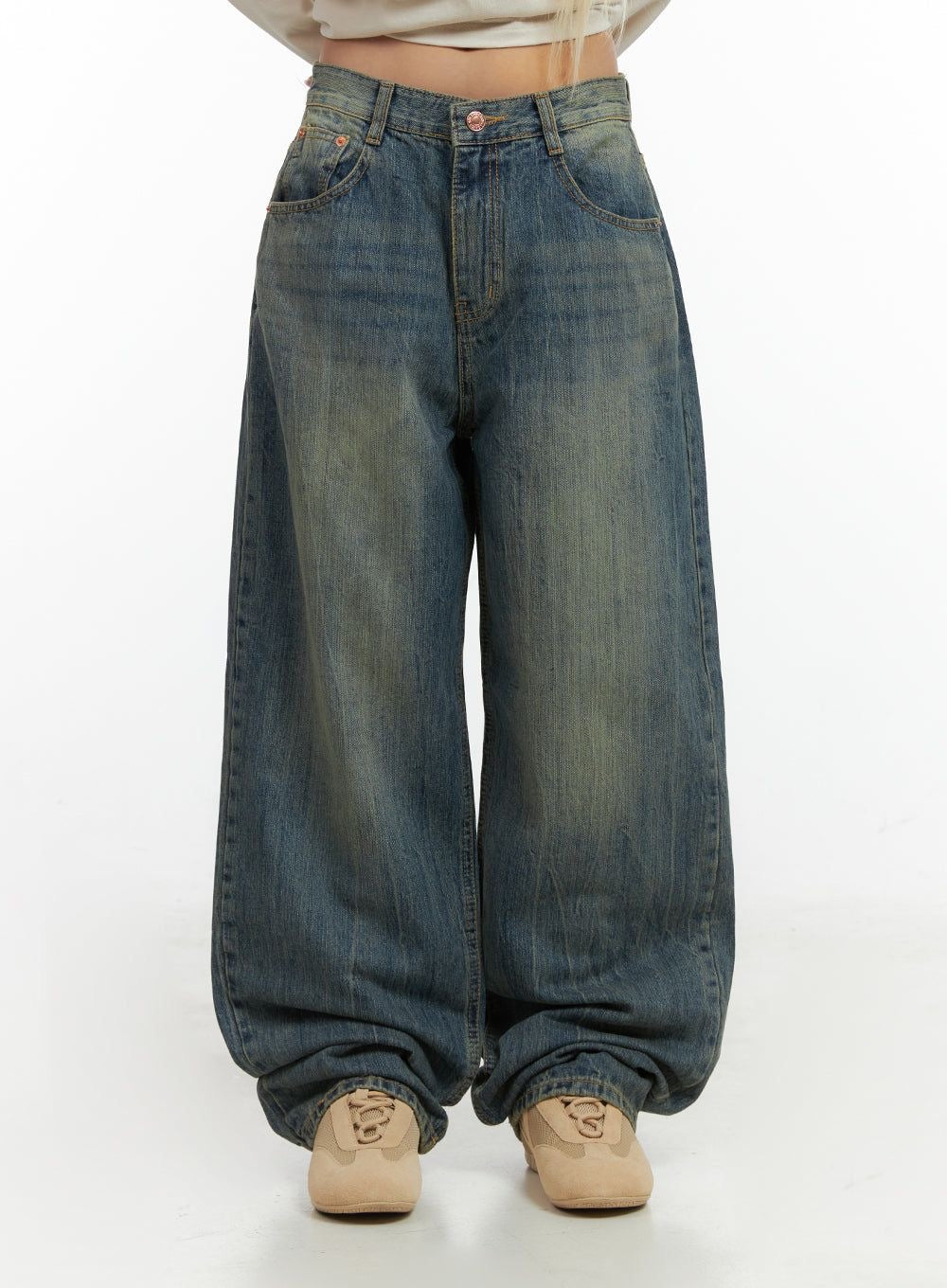 “YELLOWISH FADED” baggy jeans