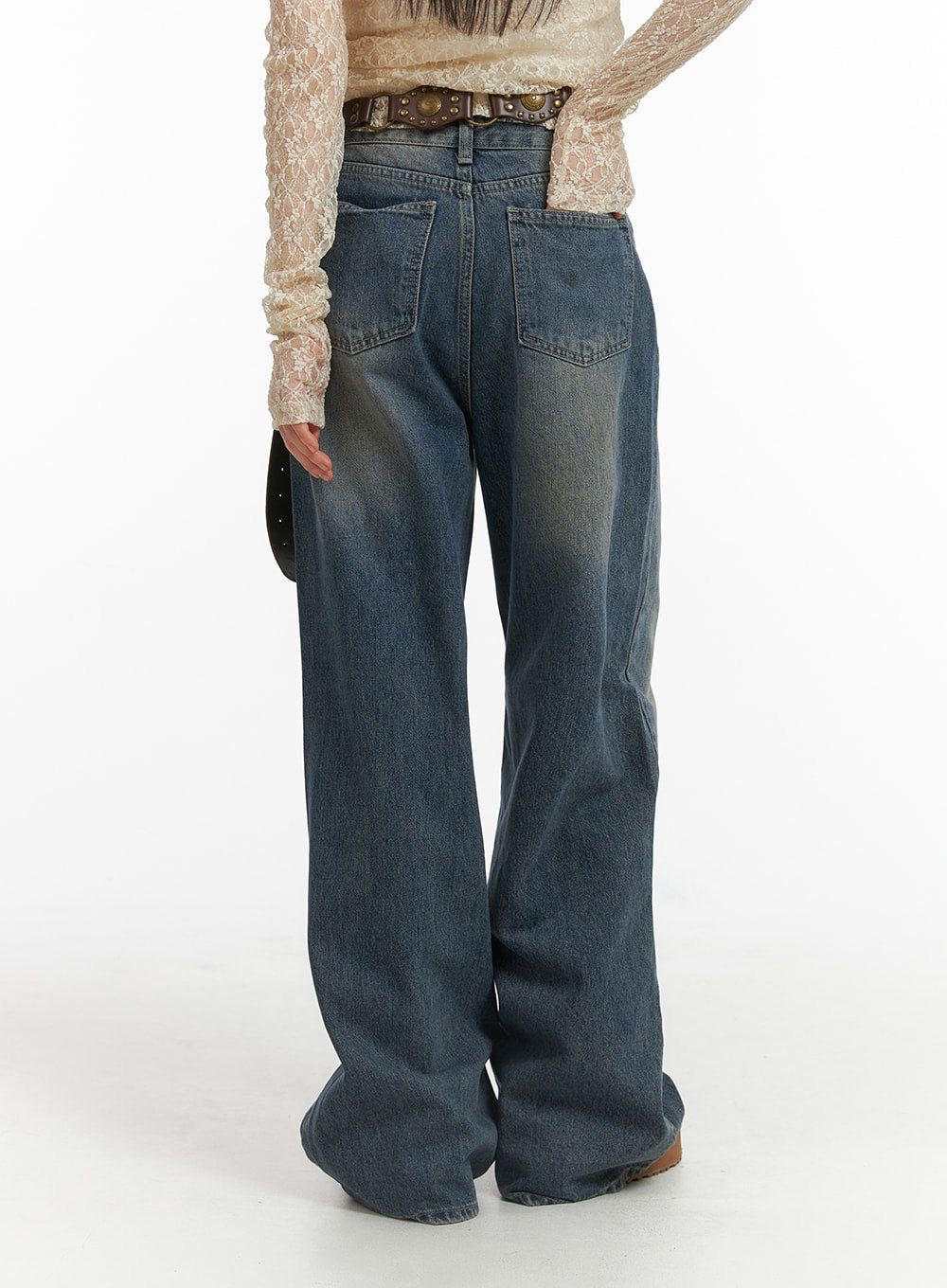 “BLUE ACID” WIDE LEG JEANS