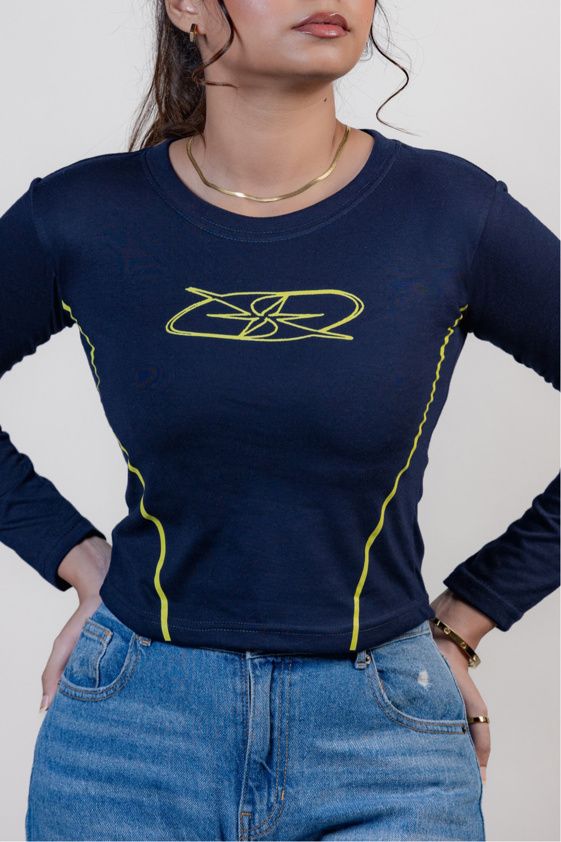 “YELLOW STRIPS” babytee