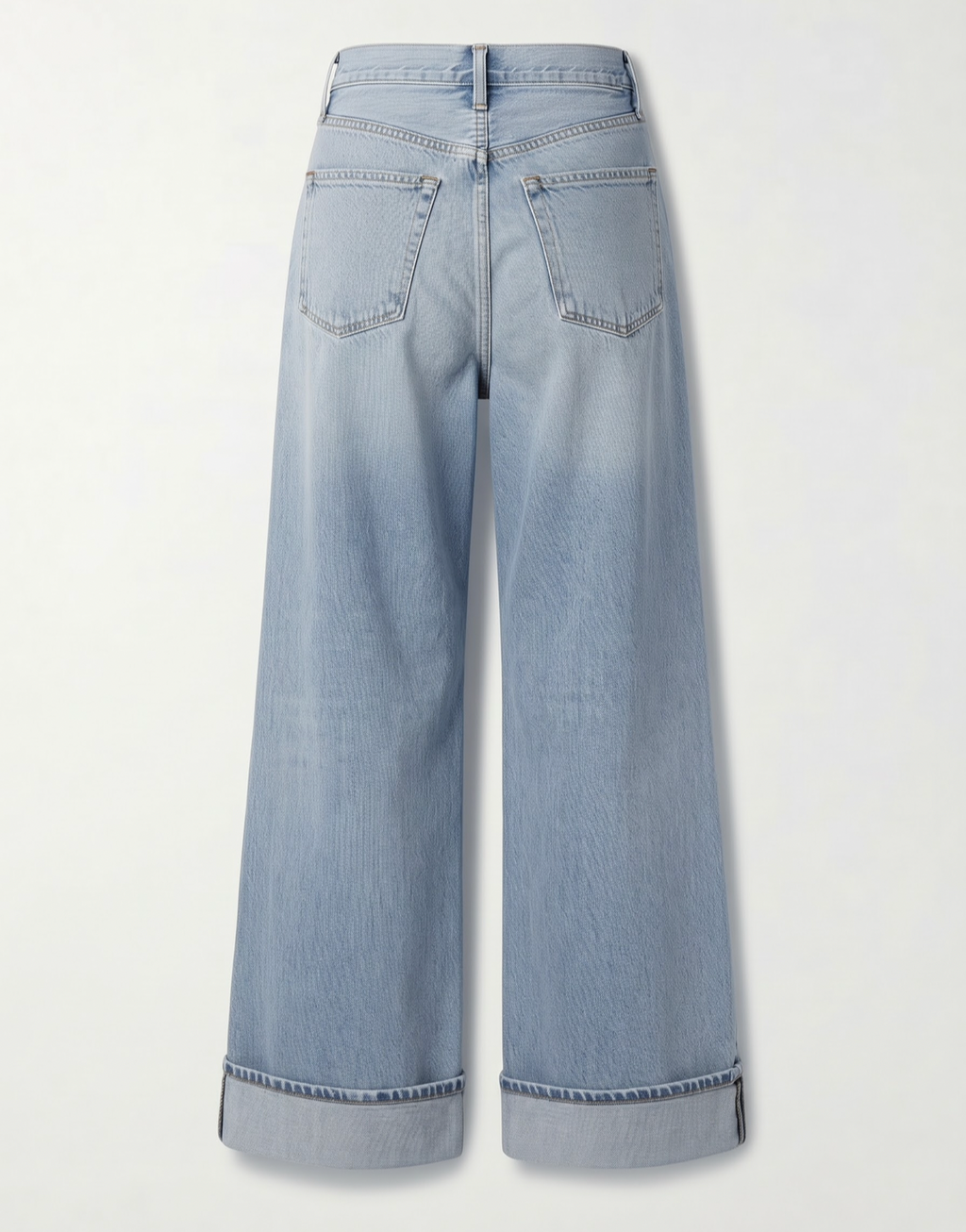 “CUFFED” Wide leg jeans