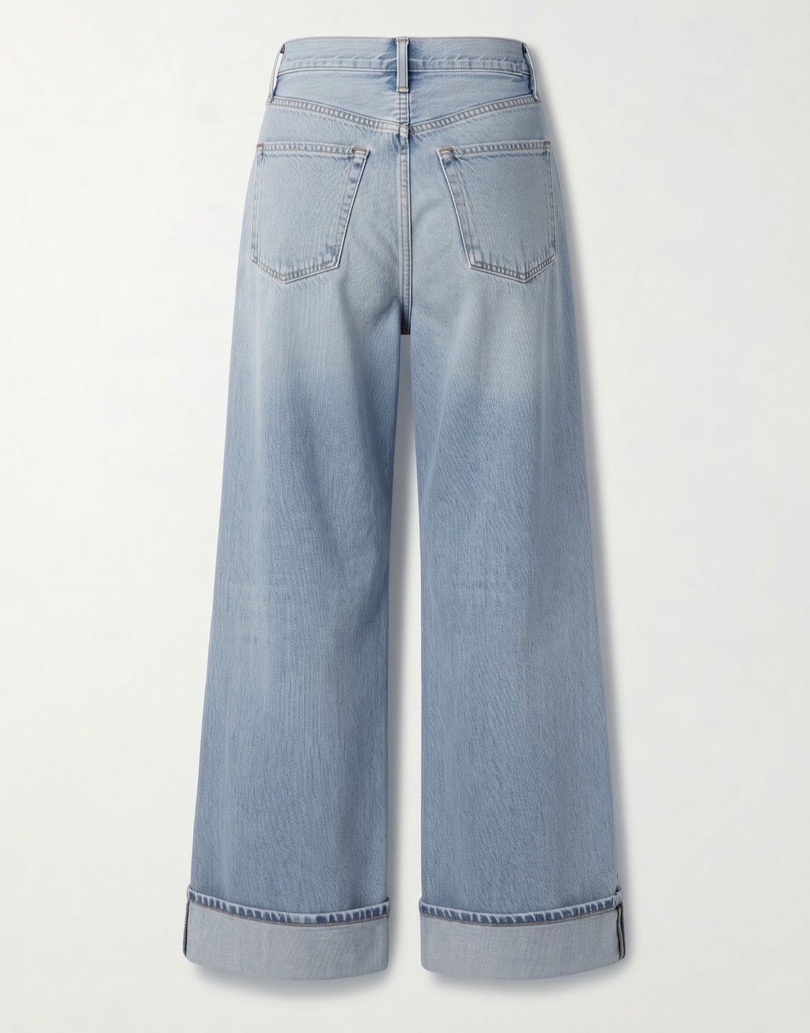 “CUFFED” Wide leg jeans