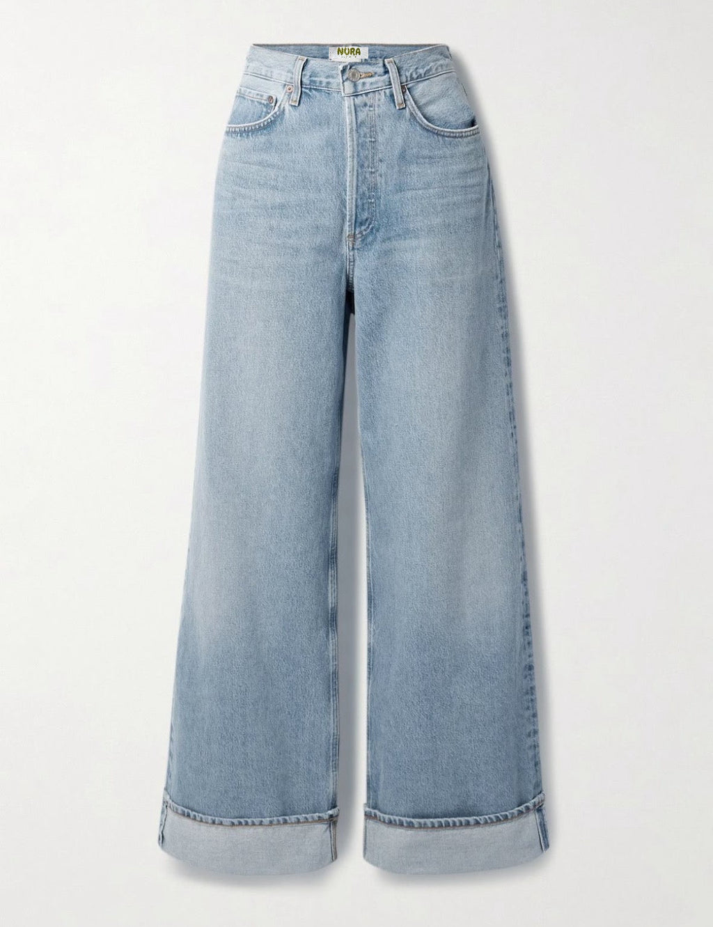 “CUFFED” Wide leg jeans