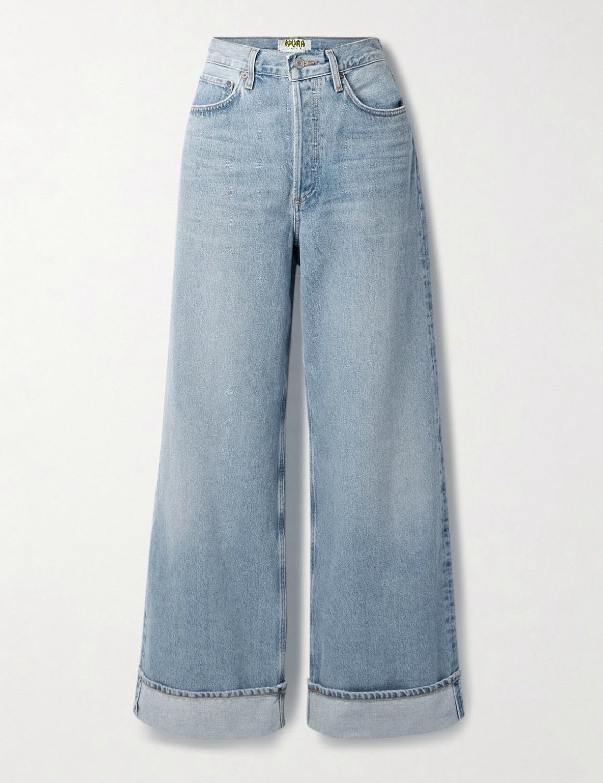 “CUFFED” Wide leg jeans